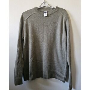 The North Face‎ Crewneck Wool Cotton Sweater Men's Size Large Brown Long Sleeve